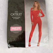 Womens Suit Yourself Red CatSuit  Size S/M  NWTs