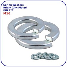 M16 Spring Washers Rectangular Lock Zinc Plated Steel Washer DIN 127 16mm bolt