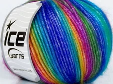 Ice Yarns Picasso Yarn Rainbow soft shiny baby 50g 115m Medium 76469