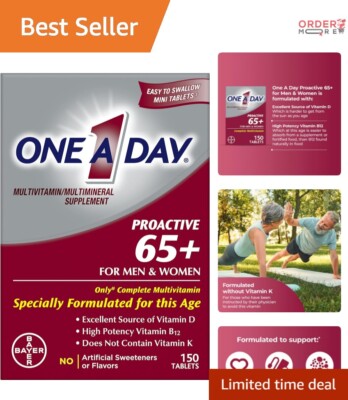 Seniors' Daily Multivitamins with Calcium & Folic Acid - 150 Tablets of Vitality