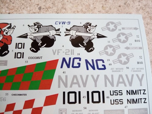UpRise Decals UR32202 - DECAL F-14A Tomcat VF-211 Grinch&Brutus 1/32 - Picture 5 of 8