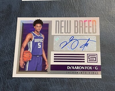2017-18 Panini Status - De Aaron Fox New Breed ROOKIE AUTO 