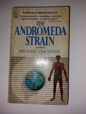 MICHAEL CRICHTON'S ANDROMEDA STRAIN 1970 printing DELL