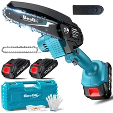 Mini Chainsaw Power Tools Kit 6'' Handheld Electric Power Chain Saw for Garden T