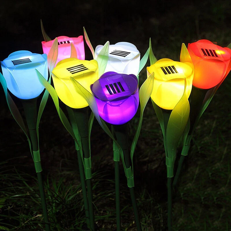 Tulip shaped on sale solar garden lights