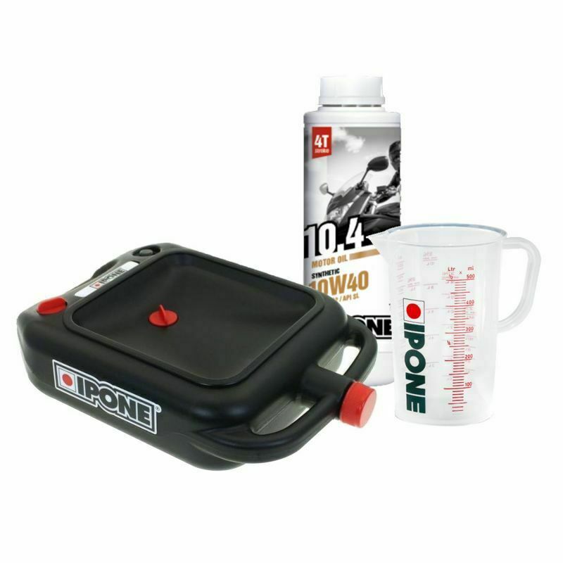 Pack Vidange Moto Ipone Huile 10W40 1L avec Doseur et Bac