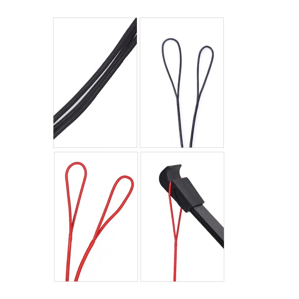 Recurve Bow Bowstring 12 Strands 58''-70'' Longbow Archery Hunting Bow String - Image 3 of 4