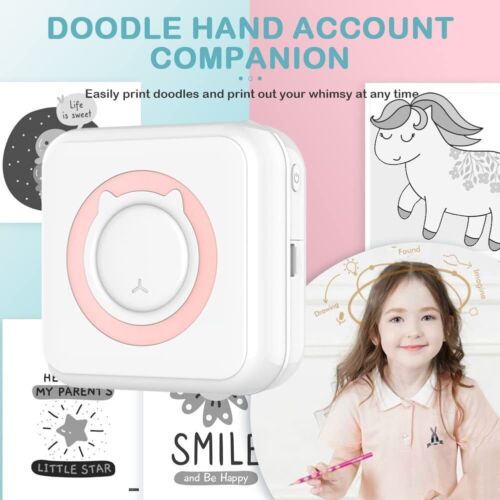 Profi Mini Drucker Pocket Printer für Smartphone Inkless Handy Thermod 13roll DE - Bild 2 von 21