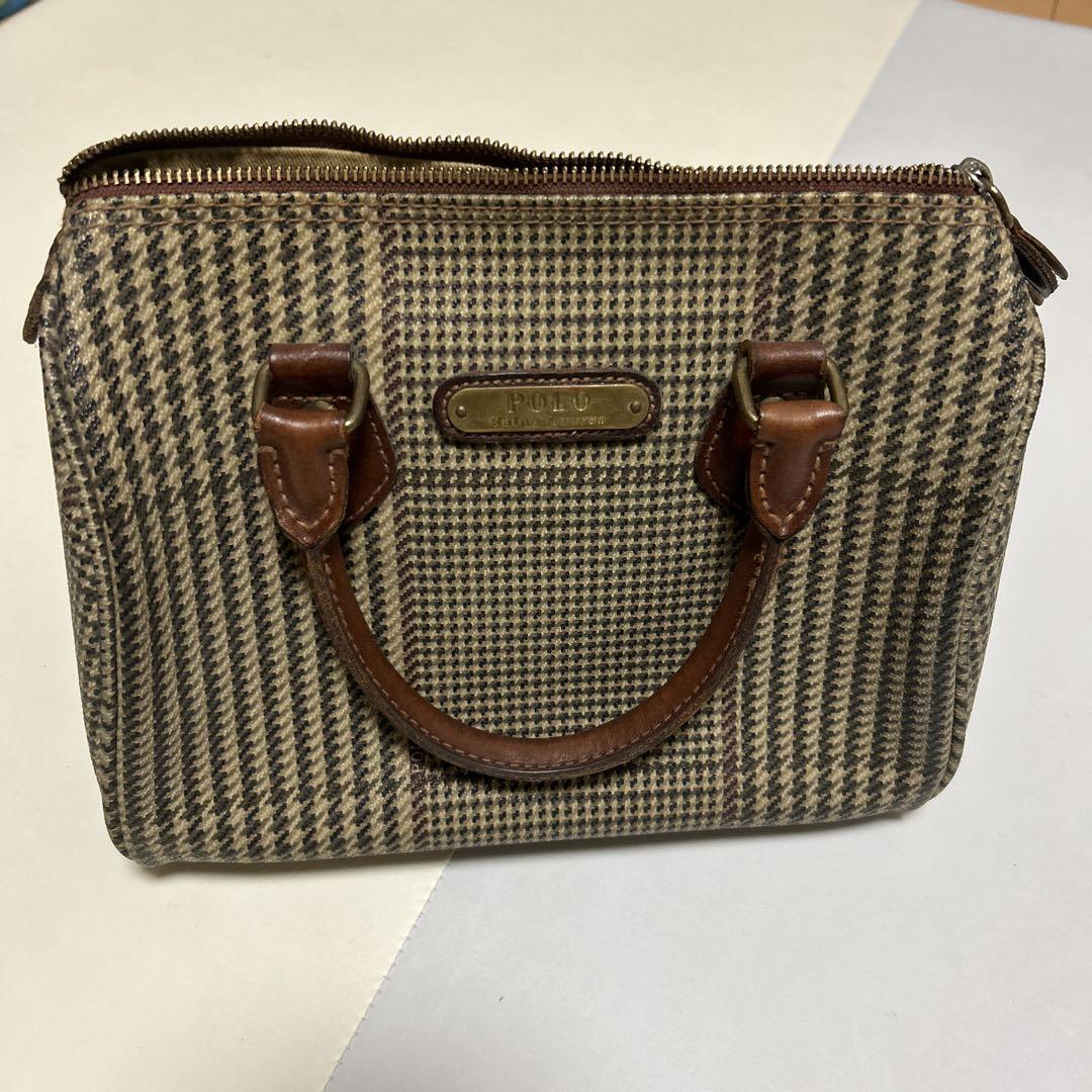 POLO Ralph Lauren Vintage Mini Boston Bag Houndstooth