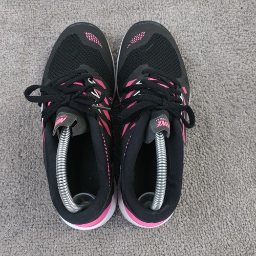 Nike Free 5.0 Girls Size 6.5Y Running Shoes Low Top Sneakers Black Pink Trainers - Picture 8 of 11