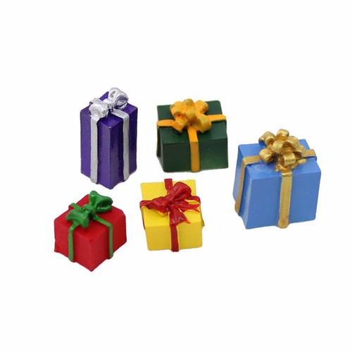 Cute Simulation Dollhouse 1/12 Scale Resin Jewelry Christmas Gift Box Miniature