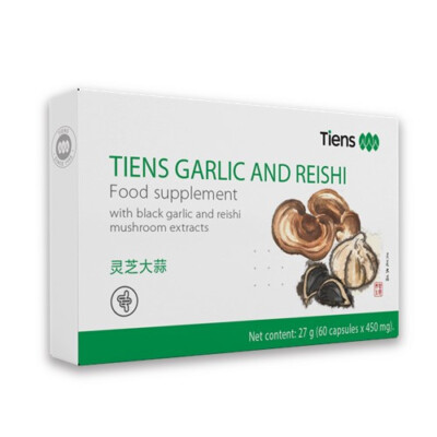 TIENS Garlic Reishi 60 Capsules Herbal Mushroom Formula Dietary Supplement