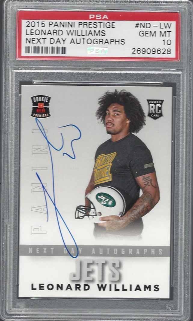 Leonard Williams Panini Prestige Next Day Signatures #NDLW Base