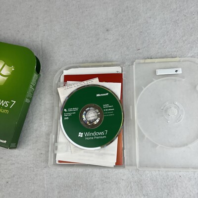 Microsoft Windows 7 Home Premium 32 Bit Only DVD w/License Key