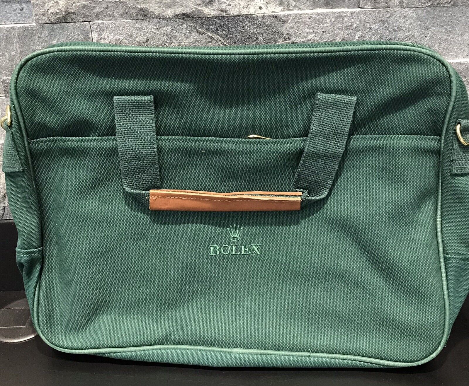 Rolex Green Duffel Bag with Interior Pockets