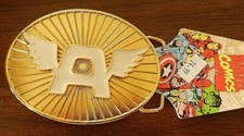 Captain America Winged "A" Metal Enamel Belt Buckle Jewel-M -NEW