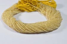 Natural Yellow Citrine Faceted Round Shape 2-3MM AAA Quality Gemstone Beads 12"