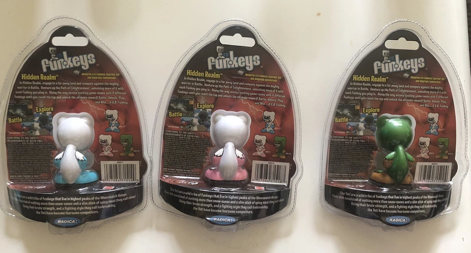 UB Funkeys Yeti All Three Common Rare Very Rare Brand New Sealed - Image 2 of 2