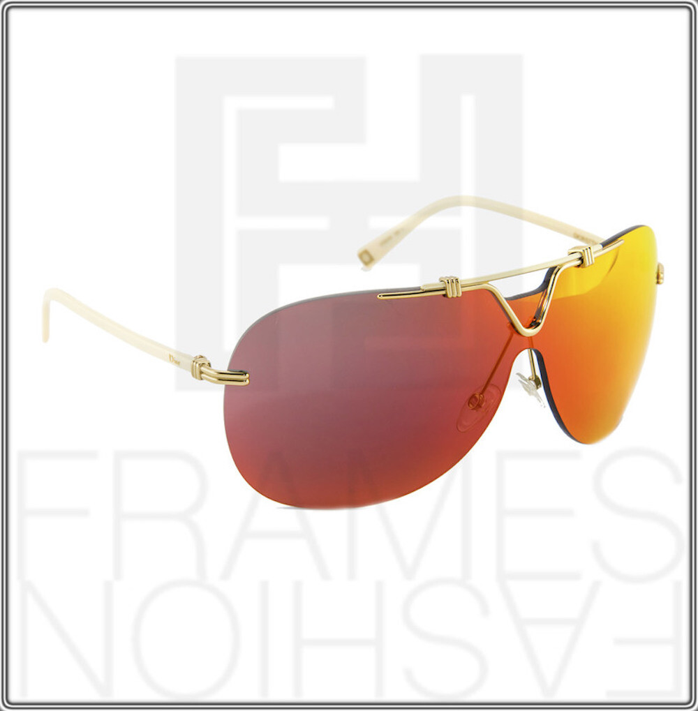 Dior アイボリー　シェル サングラス CHRISTIAN DIOR 57TH Oversized Shield Unisex Sunglasses Ivory