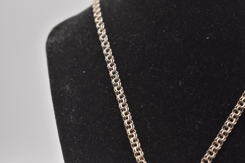 Vintage Sterling Silver 925 Necklace with Malachite Pendant 64cm - Picture 6 of 24
