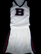 Teen Cheerleader Uniform Outfit Halloween Costume 32 in Top 25 Skirt Large B