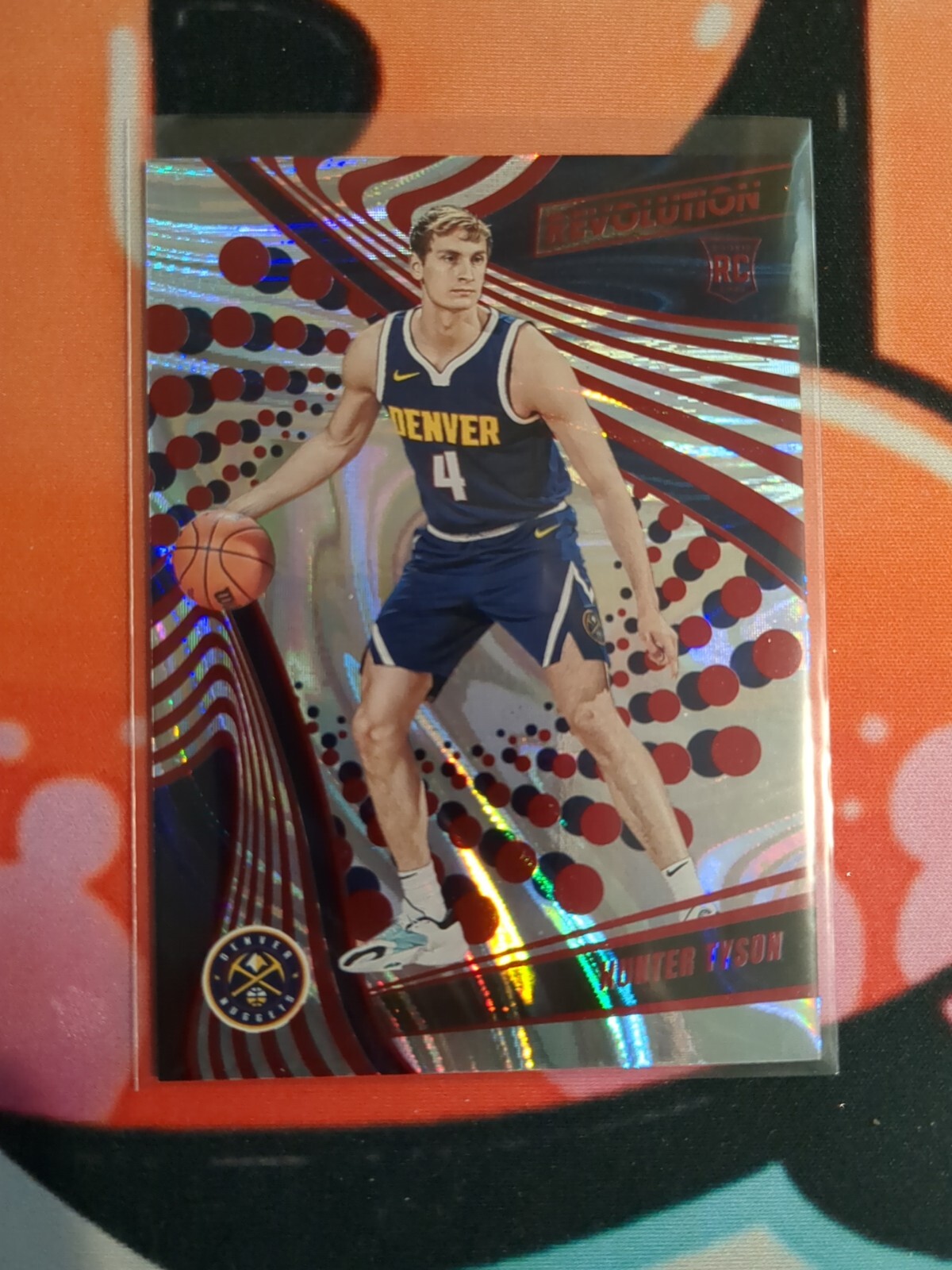 2023-24 Panini Revolution Hunter Tyson Rc /199 Red Swirl #137 SP