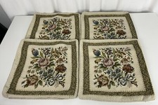 Cottage Floral Pillow Covers Washable Zips 17.5"x17.5" Square SET 4 Pillowcases