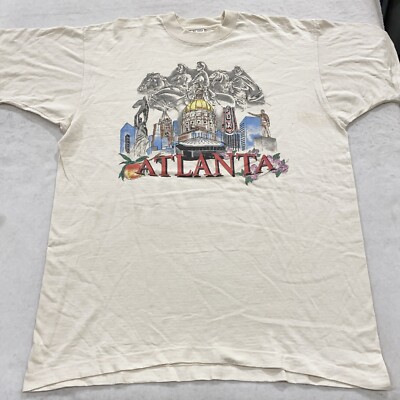 vintage 90s ATLANTA GEORGIA CITY T-Shirt XL soft stone