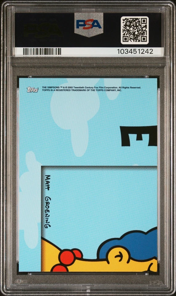 2002 THE SIMPSONS STICKERS BART NO STRANGER TO DANGER #13 PSA 10 GEM MINT POP 2 - Image 3 of 4