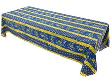 French Provencal Cotton Tablecloth Cicada  Flowers France 61 X 98