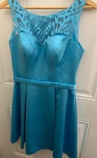 Impression Bridal Blue Bridesmaid Formal Prom Evening Dress Sweetheart Size 10
