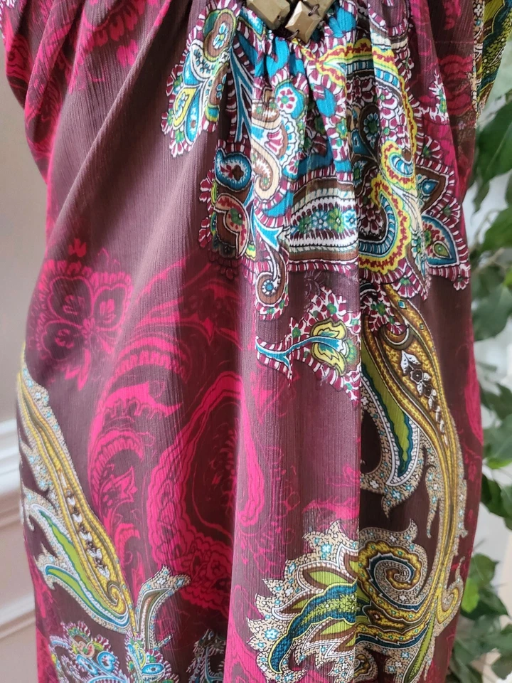 Vestido Intrigue Mujer Vino Multicolor Halter Cuello Sin Mangas Hasta la Rodilla 10 Foto 3 de 4