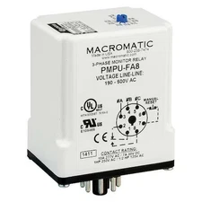 Macromatic Pmpu-Fa8 3 Phase Monitor Relay, Spdt, 500Vac, 8 Pin