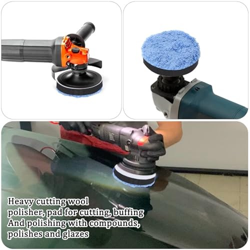 3 Pcs Polishing Pads, Buffing Pads, Microfiber Polishing pad for Car 