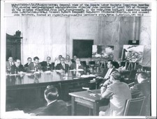 1958 John Mcclellan Robert Kennedy Barry Goldwater Myron Ehrlich Wirephoto 7X9