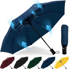 Regenschirm UV-Schutzfaktor 50+ Wasserdicht Windabweisend 46 Zoll Silber/Rosa