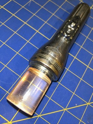 Ray-O-Vac Vtg Chrome Metal Flashlight  TRAF-O-LITE  Torpedo Torch Railroad