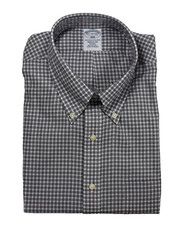 Brooks Brothers The Original Polo Shirt 17-32/33 All Cotton Non-Iron Grey