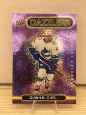 2021-22 Upper Deck Series 2 Dazzlers Purple #DZ-95 Quinn Hughes - Vancouver