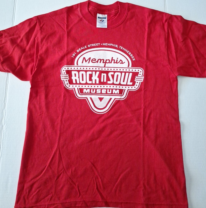 Memphis Rock N Soul Museum Unisex T-shirt Size Large Graphic Top Short Sleeve