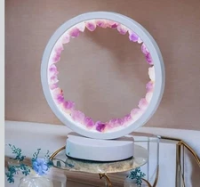Natural Crystal Round Night Light - Purple Amethyst 