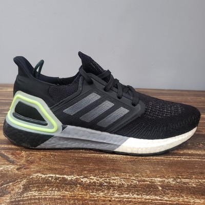 adidas Ultraboost 20 DNA Black Silver Volt Running Shoes Men s Size 6 EG0703 