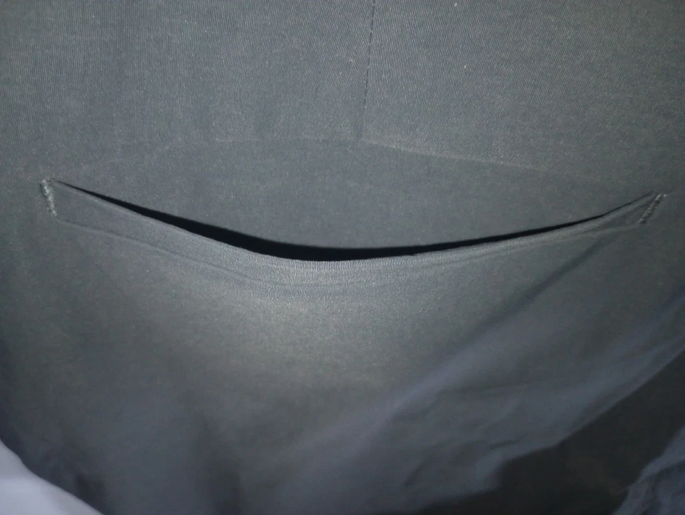 Pantalones de vestir Orvis para hombre 38x34 asfalto elásticos frente plano calce clásico nuevos sin etiquetas Foto 3 de 4