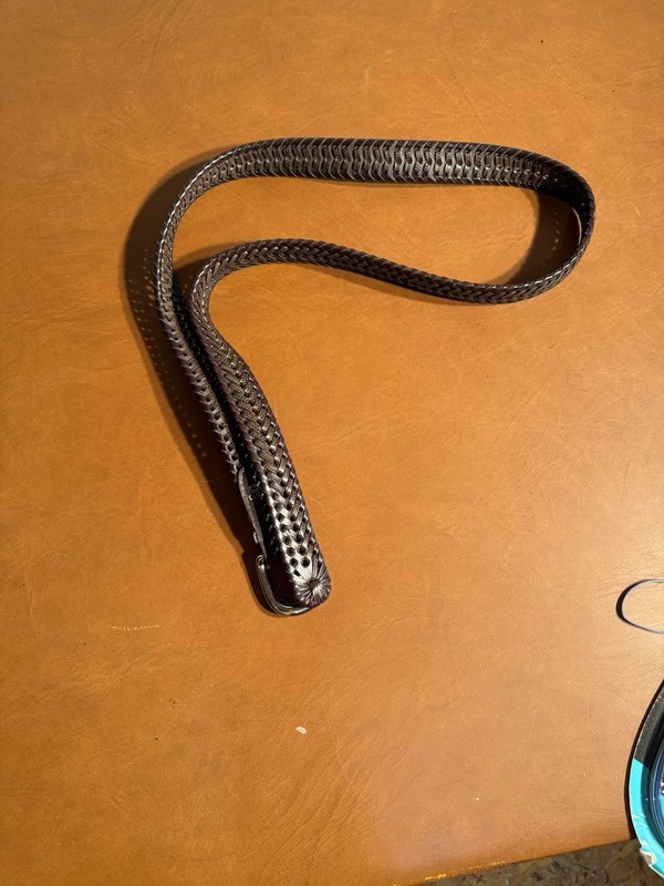 44 Genuine Leather Woven Belt 