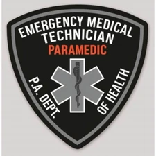 2 Inch NON-Reflective Pennsylvania PA Dept Of Health Paramedic Subdued Sticker
