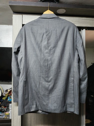 Nick lopez Ermenegildo Zegna all worsted bespoke classic suit jacket blazer 46L - Picture 10 of 13