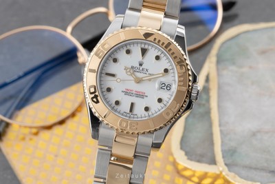 Rolex Yacht-Master White Dial Stahl Gold Automatik Herrenuhr 168623 VP: 16000,- 