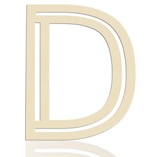 Wooden Letters 12 Inch,1/5 Inch Thick Large Wood Letter D Cutouts Unfinished ...