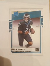 2020 Panini Chronicles - Clearly Donruss Rated Rookie #RR-JAH Jalen Hurts (RC)