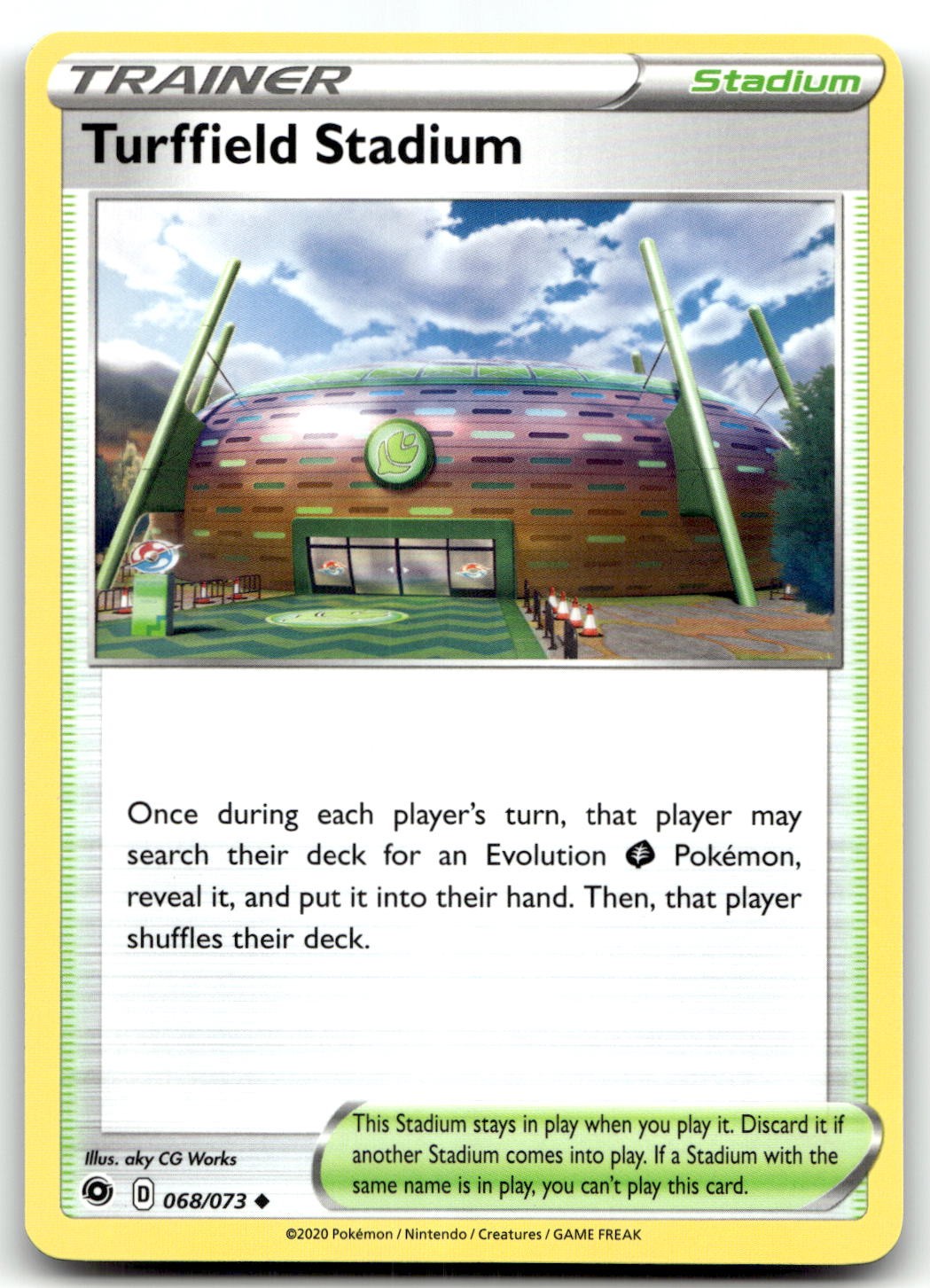 Turffield Stadium 68/73 Champion's Path Uncommon Normal Pokemon TCG NM